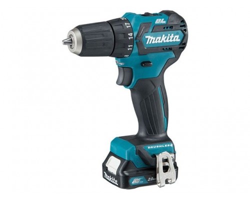 Аккум. ударная дрель-шуруповерт MAKITA HP 332 DWAE в чем. (10.8 В, 2 акк., 2.0 А/ч Li-Ion, 2 скор., 35 Нм, шурупы до 8 мм, сверление в металле до 10 м